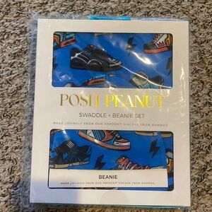 Posh Peanut - Bolt Swaddle and Beanie Set